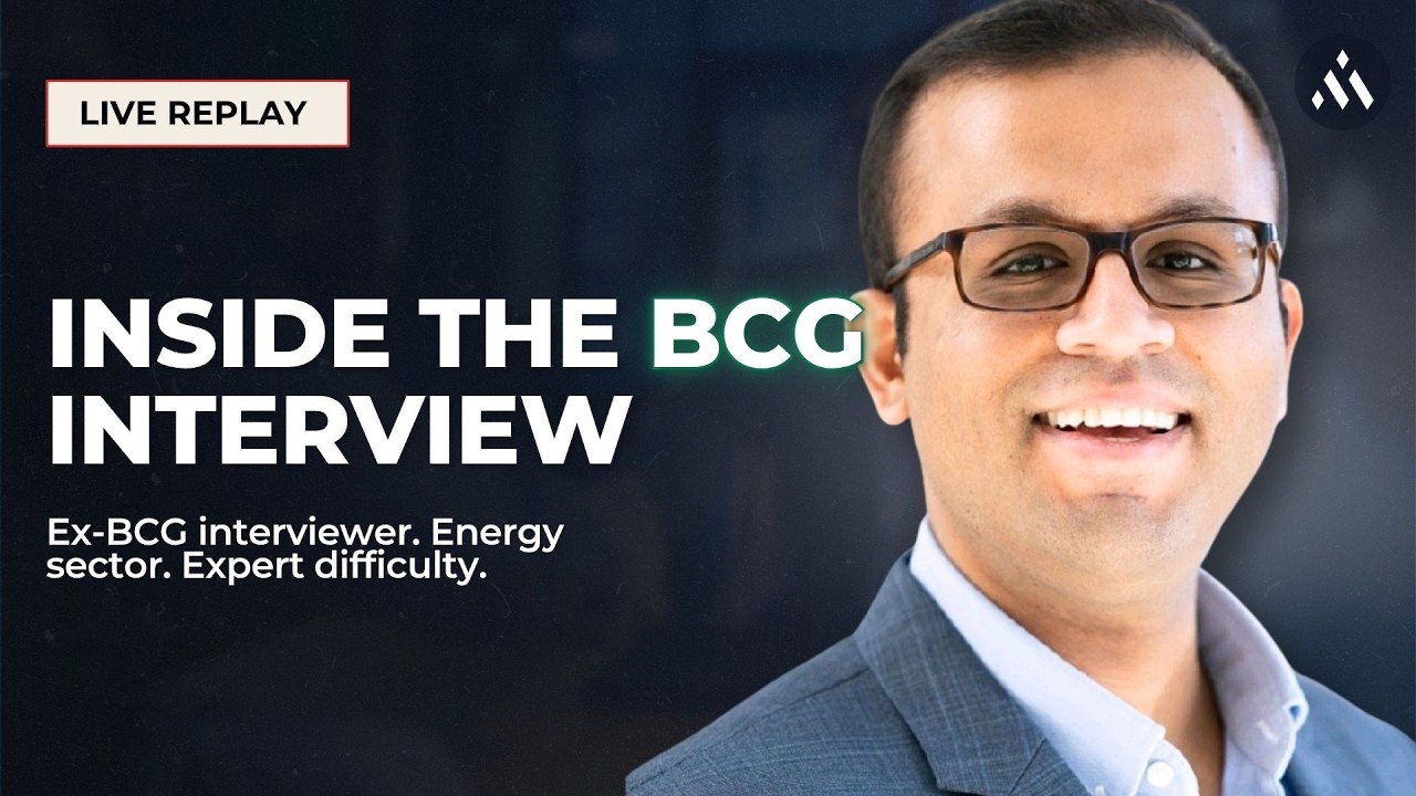 LIVE Replay: Live BCG Case &ndash; Energy Sector