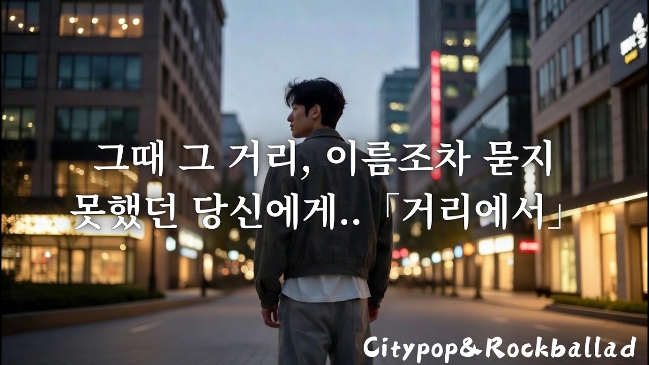 🎵「거리에서」하루의 노래🎧 시티팝&락발라드 