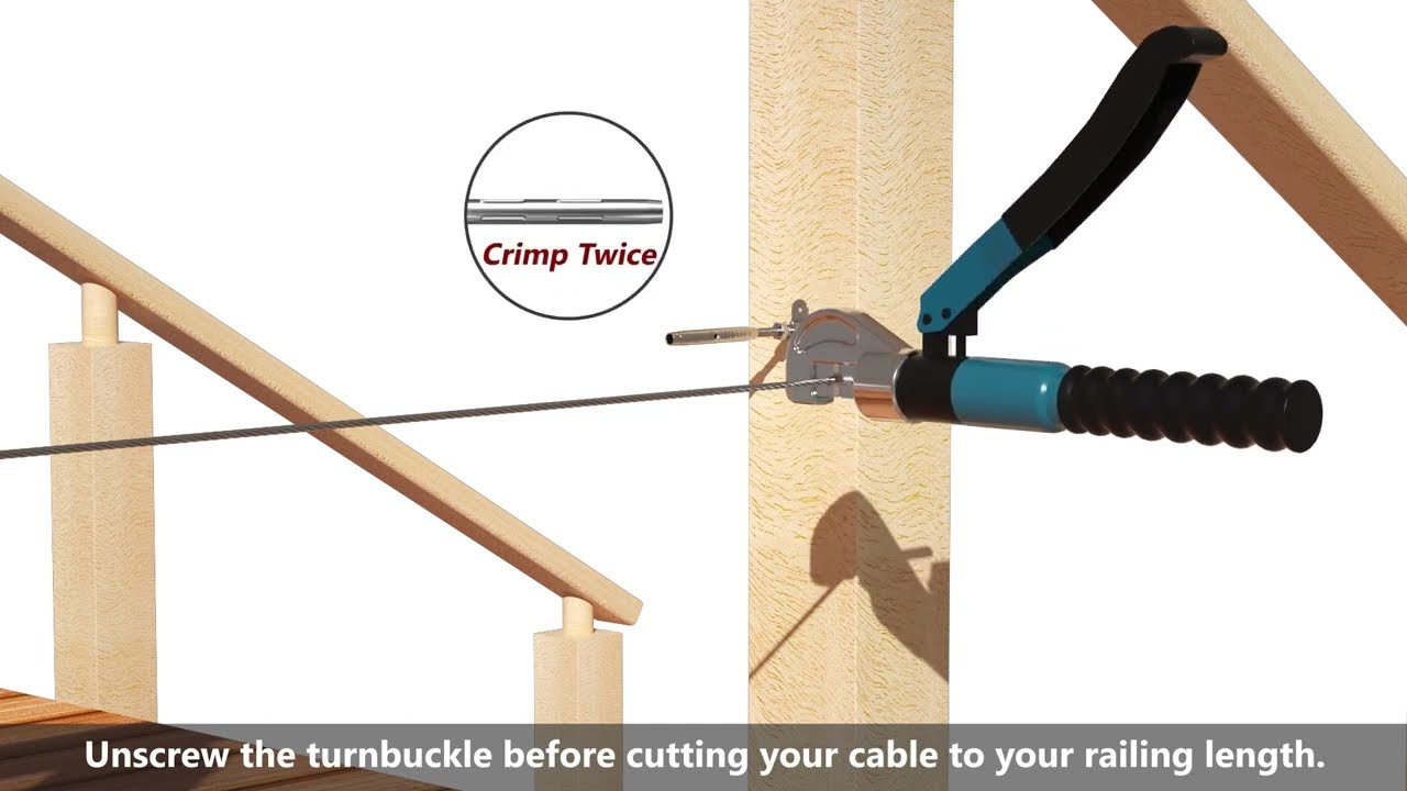 How to install 180 degree angled cable railing kits