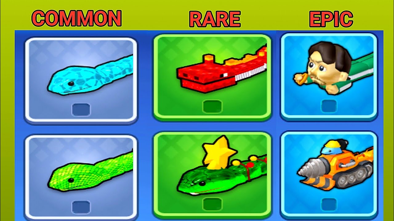 Snake Clash - Common Vs Rare Vs Epic Snake Skin! Which Snake is Best ? #508