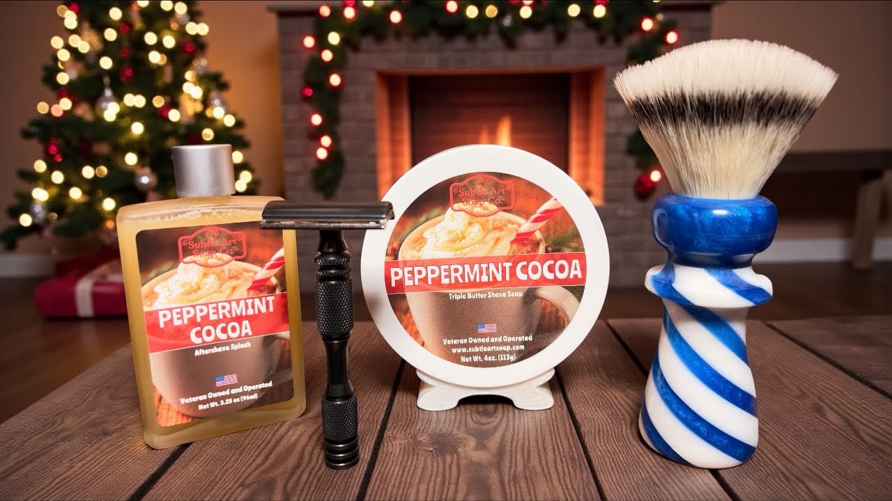 Аромат «Мятное какао» от Subtle Art Soap Co. Для бритья с графитовой пластиной Carbon Cx от TI Or...