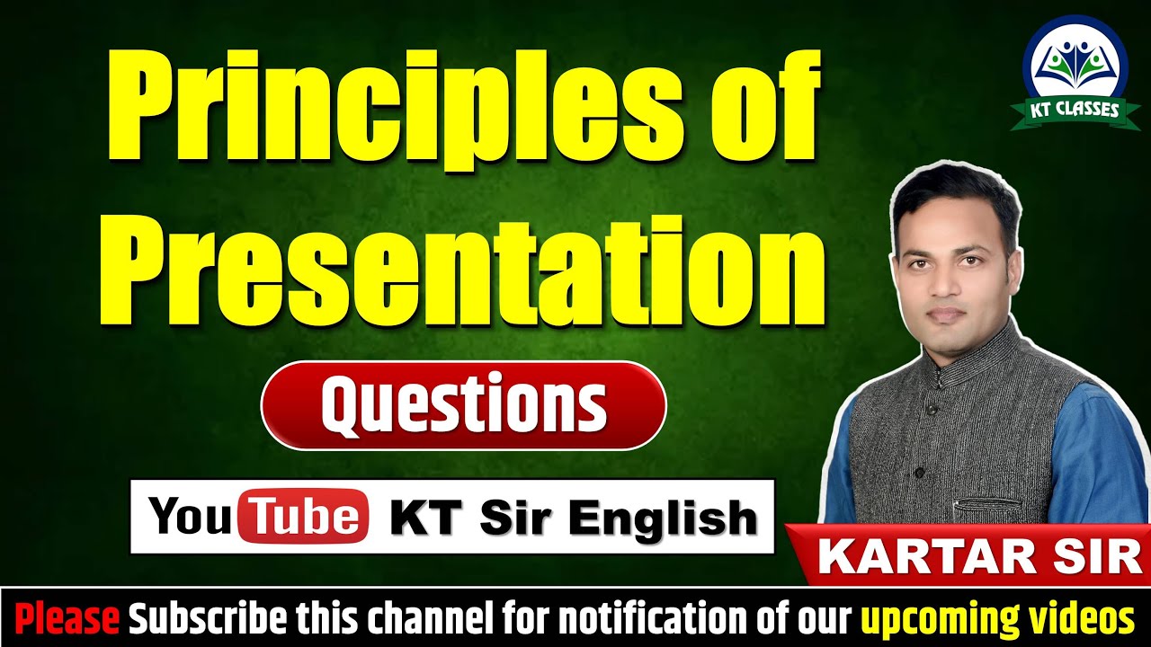 Principles of Presentation - Questions || English Teaching Methods || KARTAR SIR || KT Sir ||