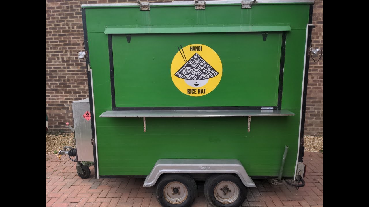 Solar (12V) Street Food catering Trailer walk around and info