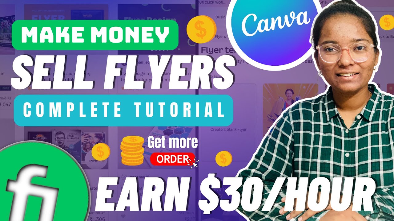 Make Money Selling Flyers on Fiverr: Learn How to Create Them in Canva 🚀