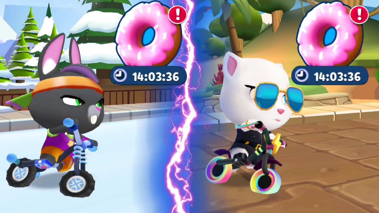Talking Tom Gold Run Cops and Robbers - Unlock Skater Becca vs Agent Angela ()