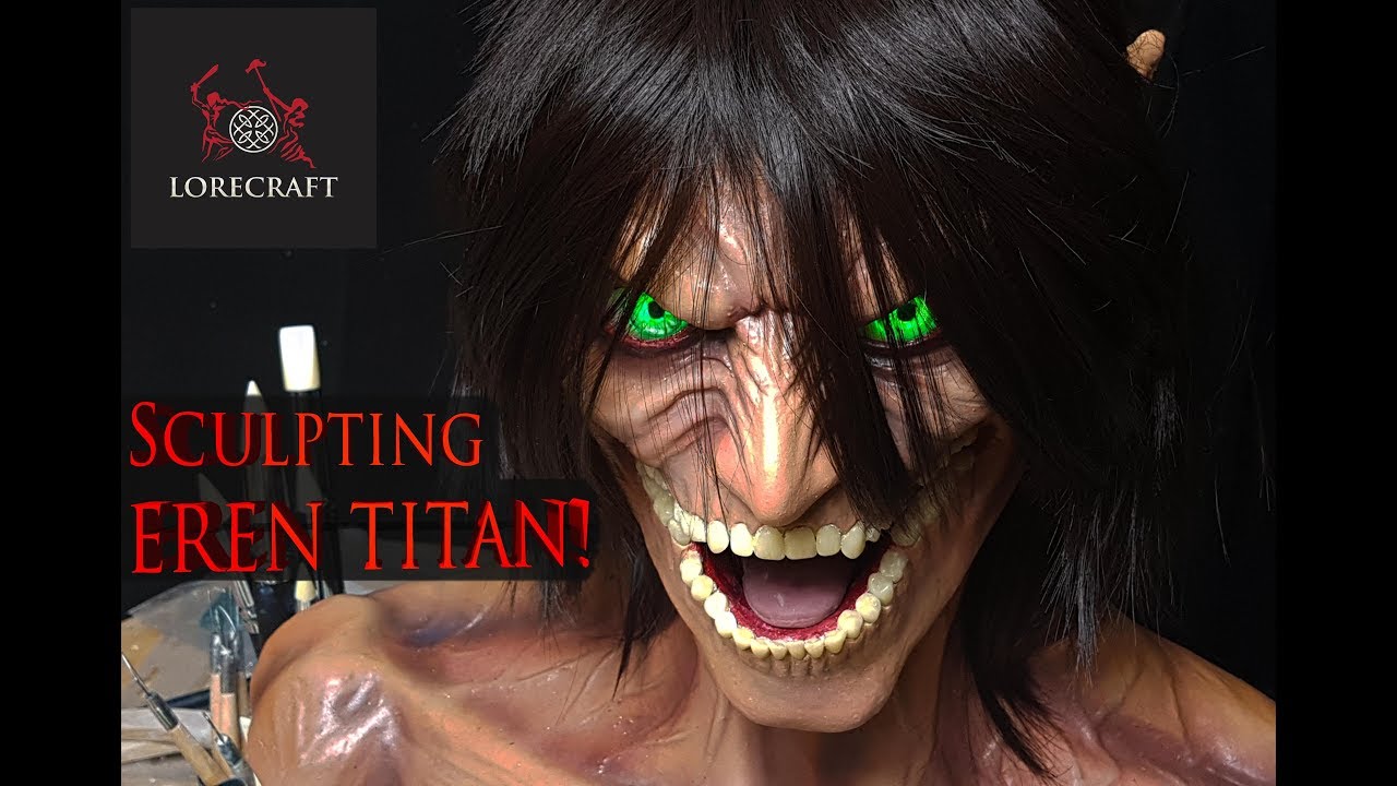 Sculpting Eren Titan - Attack on Titan - Shingeki no Kyojin - Timelapse Sculpt and Airbrush Demo