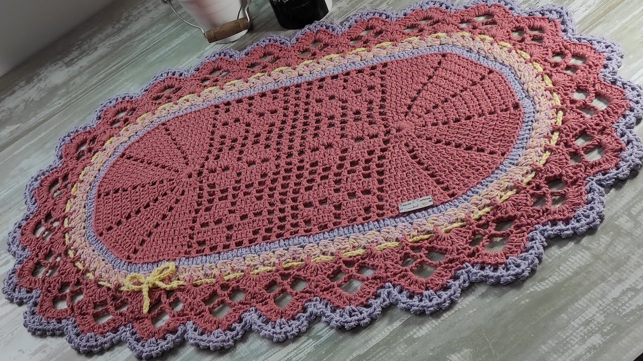 #Tapete Farinelli em  #CROCHÊ FILÉ  | Base #Fácil e #Econômica 😍