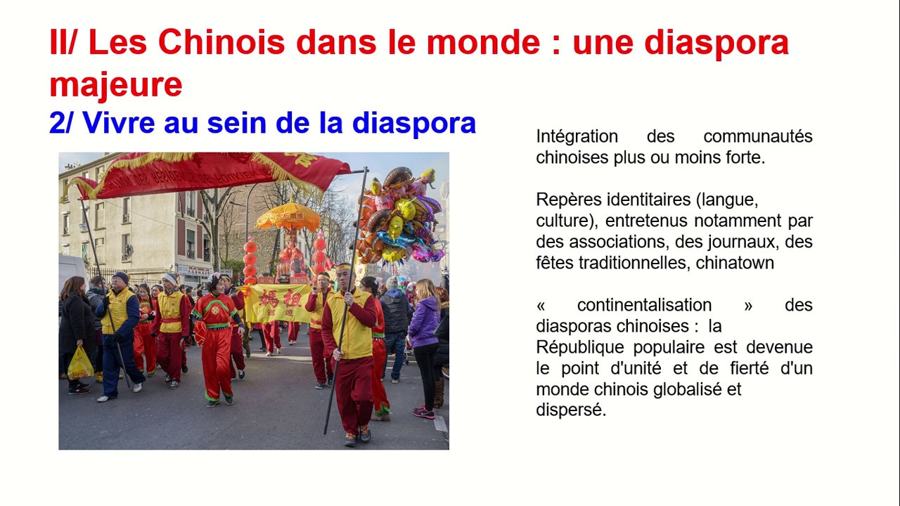 [ 1ere STI2D, STL, STD2A] La diaspora chinoise - cours complet