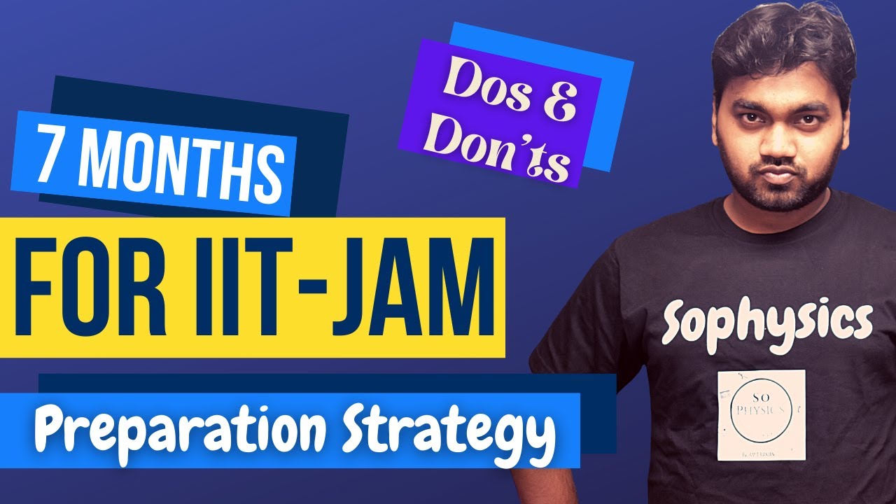 IIT JAM 2024 || 7 Months || Preparation Strategy || Roadmap to IIT || Sophysics