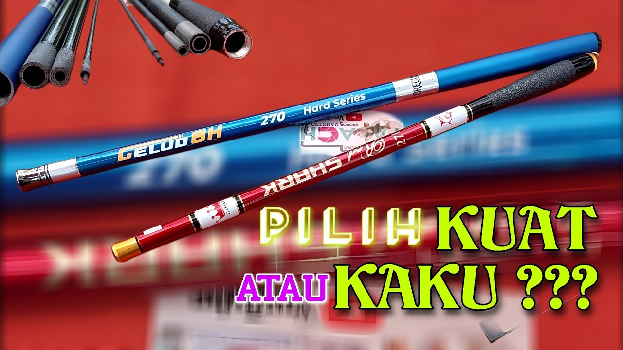 MURAH KAKU KUAT RINGAN MAUNYA ‼️ PANCING TEGEK BATTLE COMPARISON OREGON GELUD VS GAMARU RED SHARK