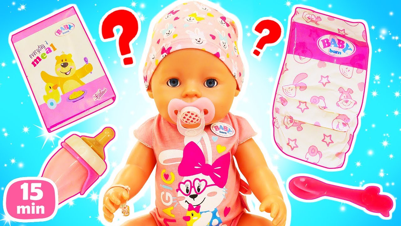 Who is crying? Maya and Mom find a new Baby Born doll with toys & accessories for baby dolls.