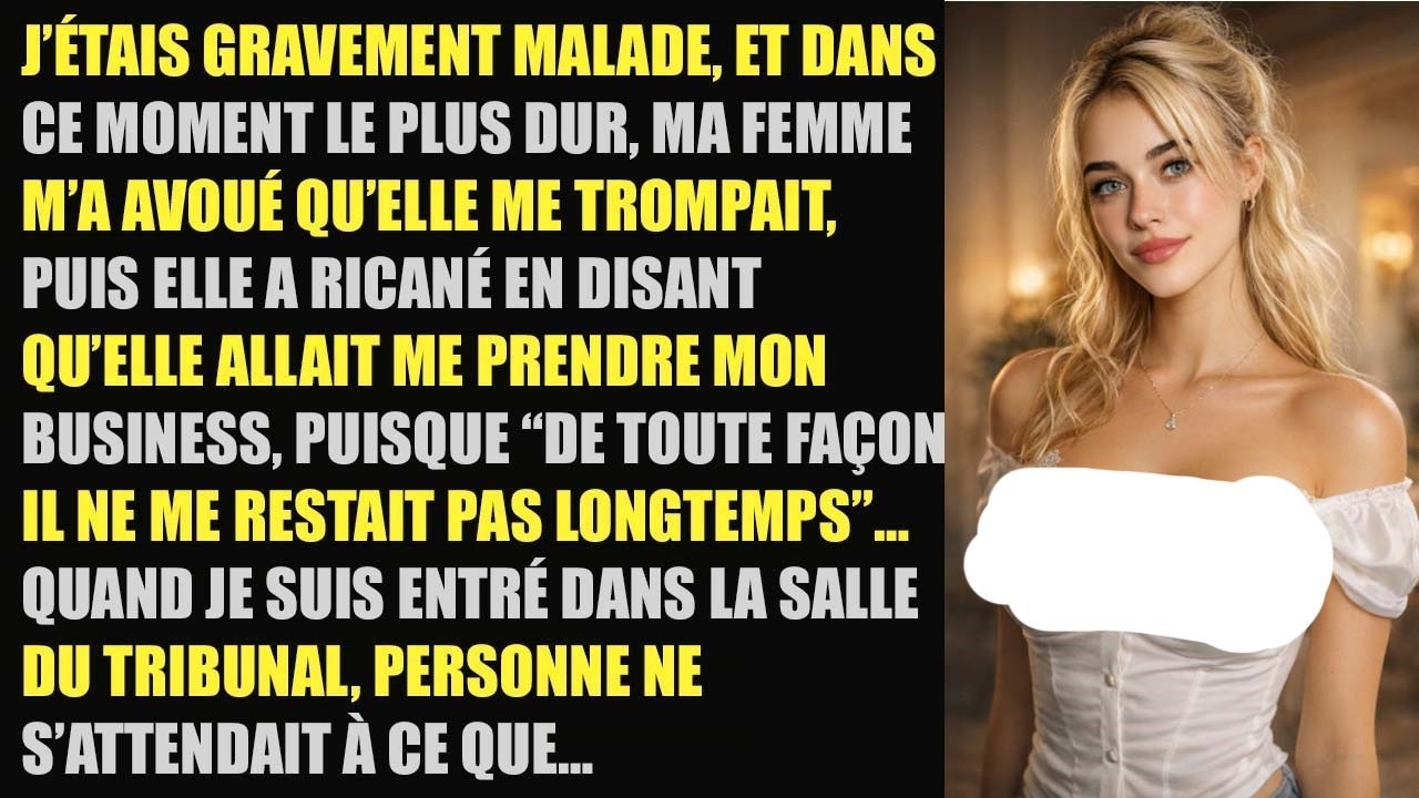 ELLE M’A TROMPÉ QUAND J’ÉTAIS gravement malade et a lâché: “Je te prends ton BUSINESS et…”