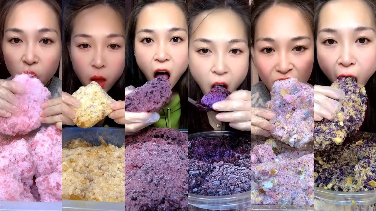 ASMR her mixed ice eating only bites part 2