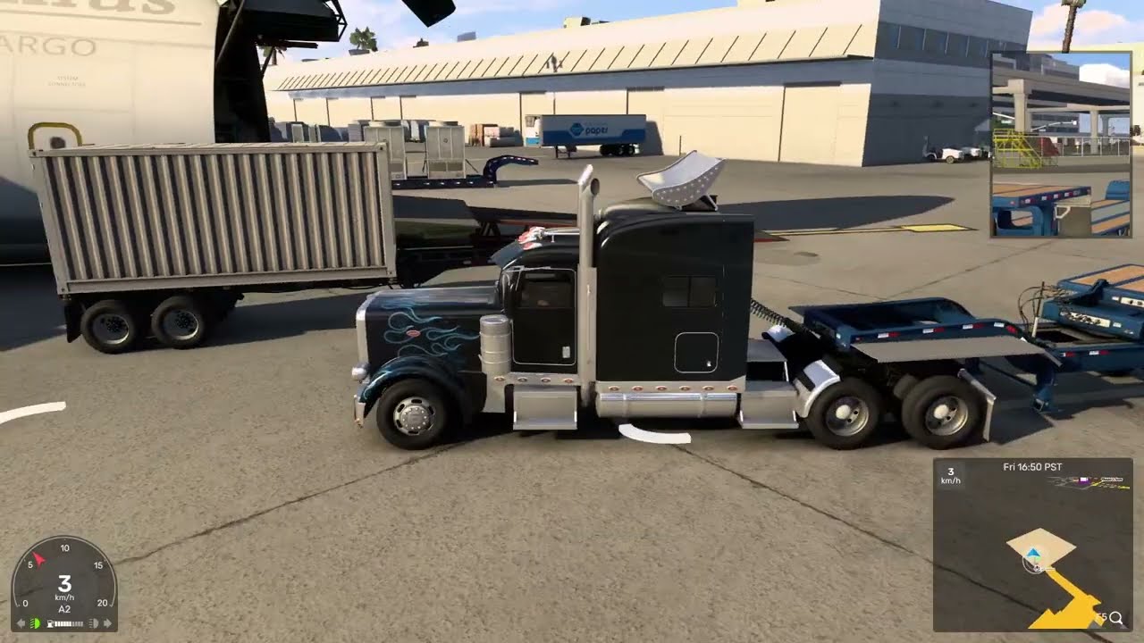 NIGHT DRIVE FROM LOS ANGELES TO YUMA WITH PETERBILT 389 - KEYBOAD GAMEPLAY