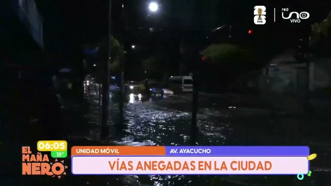 calles anegadas en Cochabamba
