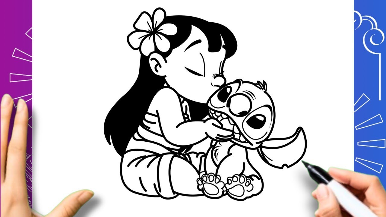 COMO DESENHAR o STITCH e a LILO passo a passo | DESENHOS PARA DESENHAR