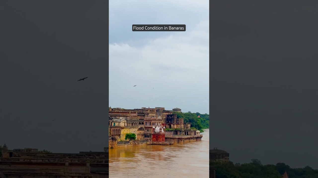 Flood in Banaras 😲 Varanasi Flood 2025 | Danger Level Cross in Ganga River #shorts#ytshorts#trending