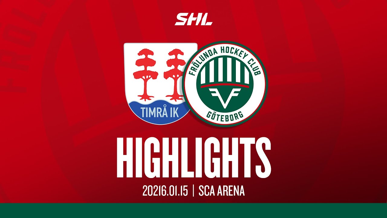 HIGHLIGHTS: Timr&aring; IK - Fr&ouml;lunda HC | SHL | 2026-01-15