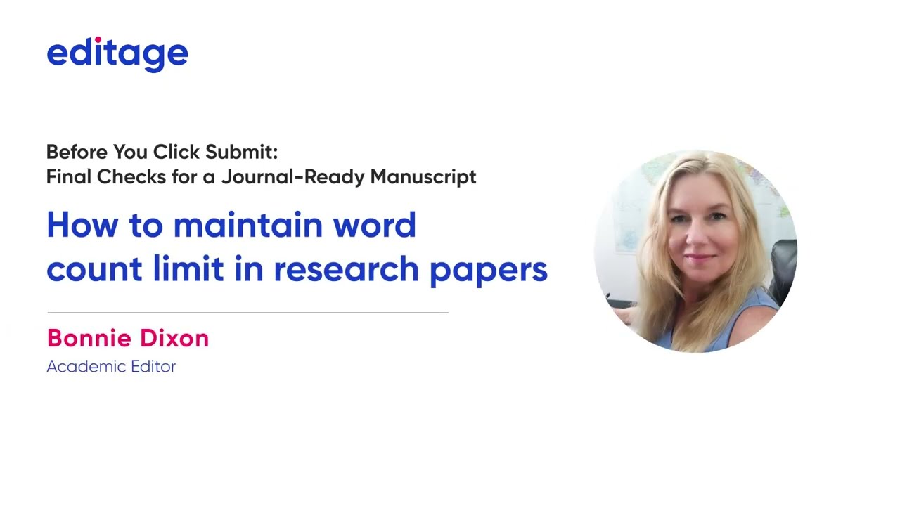 Maintaining Word Count Limits During Journal Submissions