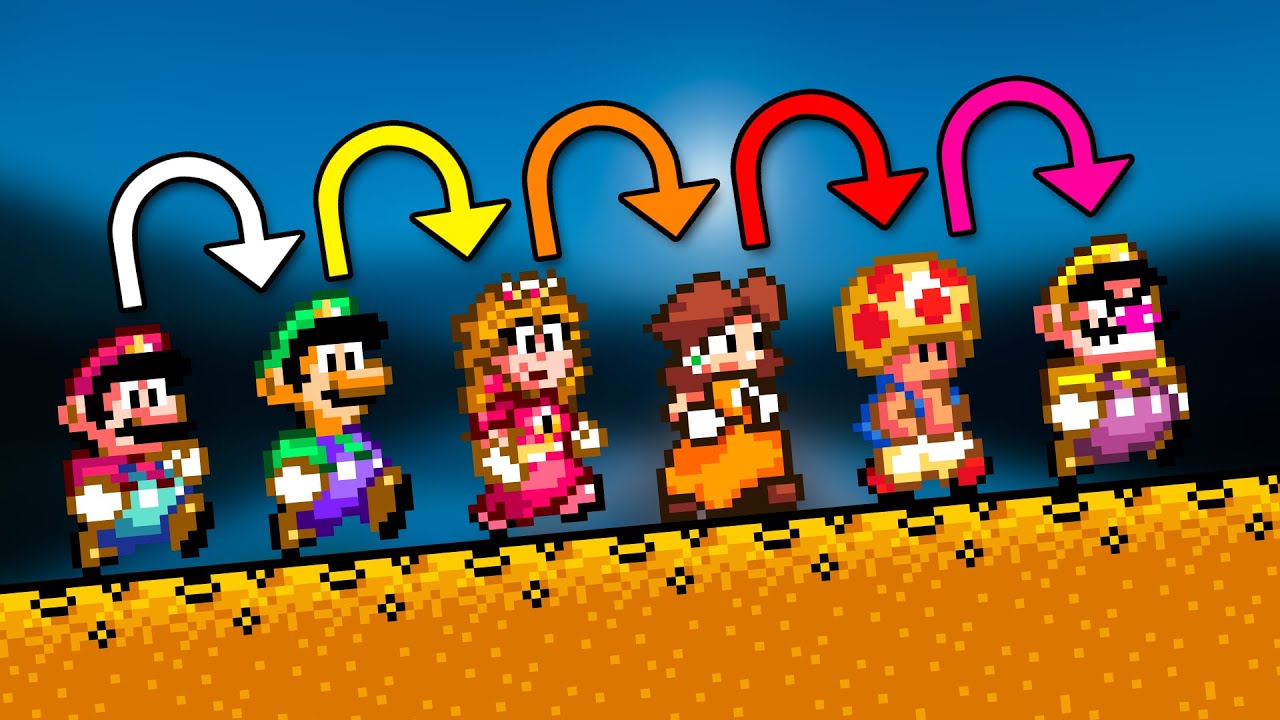 Switch between Mario, Luigi, Toad, Peach, Daisy, & Wario with a push of a button?!