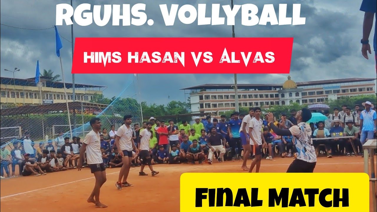 Final -   RGUHS Vollyball Hims Hasan vs Alvas Final Match 🏆🥇@Kvg Sullia