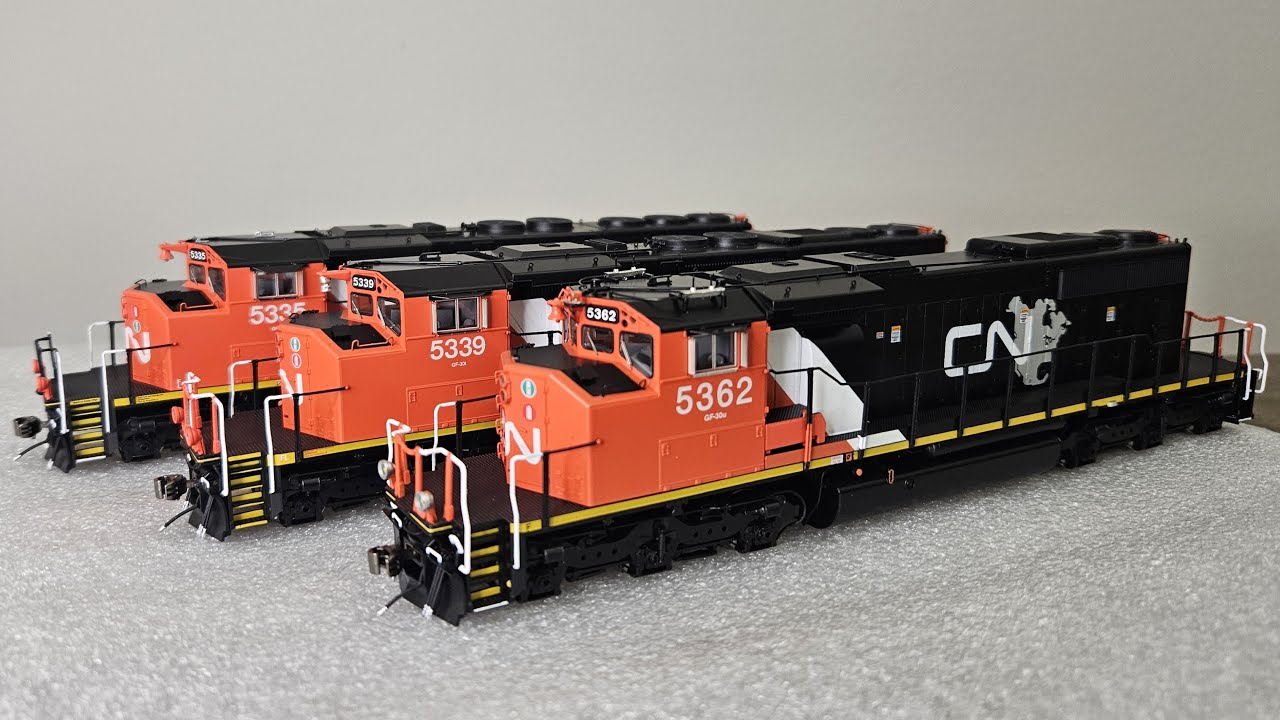 Обзор: паровоз Bowser Executive Line GMD SD40-2W CN 5362, 5339 и 5335 с цифровым управлением Loks...