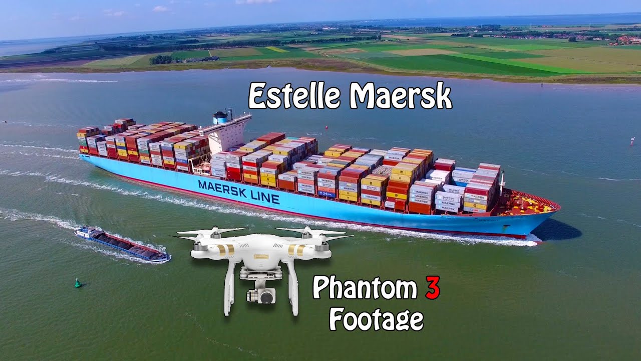 Estelle Maersk - 4k Aerial Footage