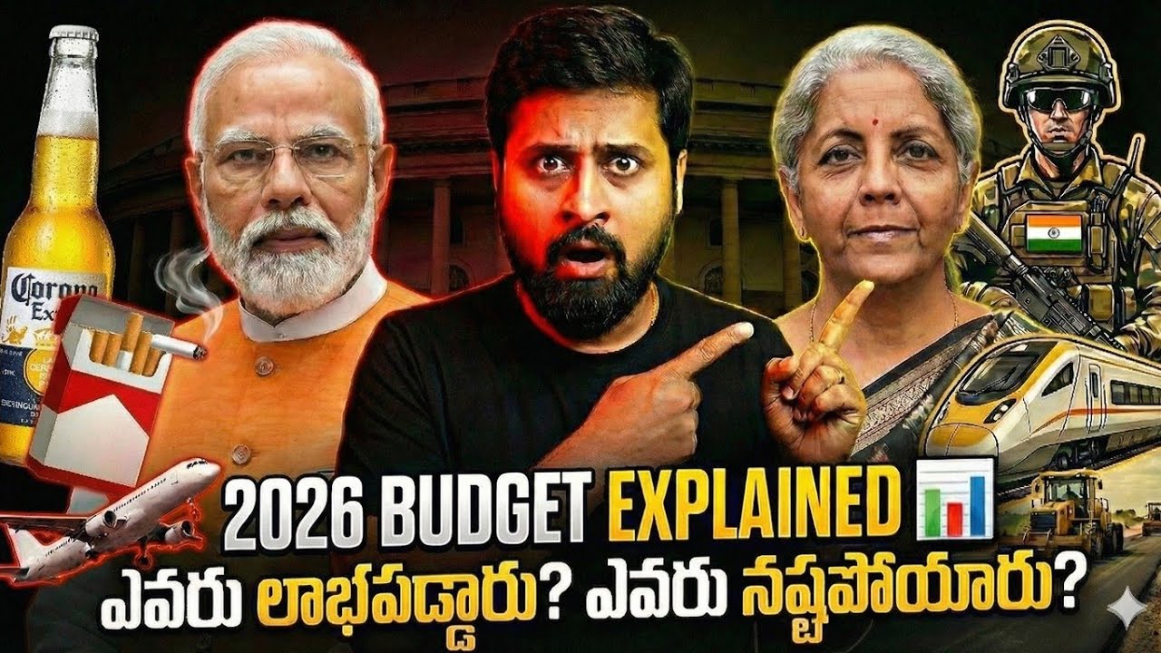 India Budget 2026 Explained in Telugu | ₹53 Lakh Crore Breakdown | Pavan Raw Talks 