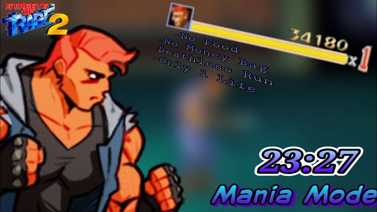 Streets Of Rage 2 : Deathless Knife Galsia Run | Speedrun In 23:37.74 [Mania]