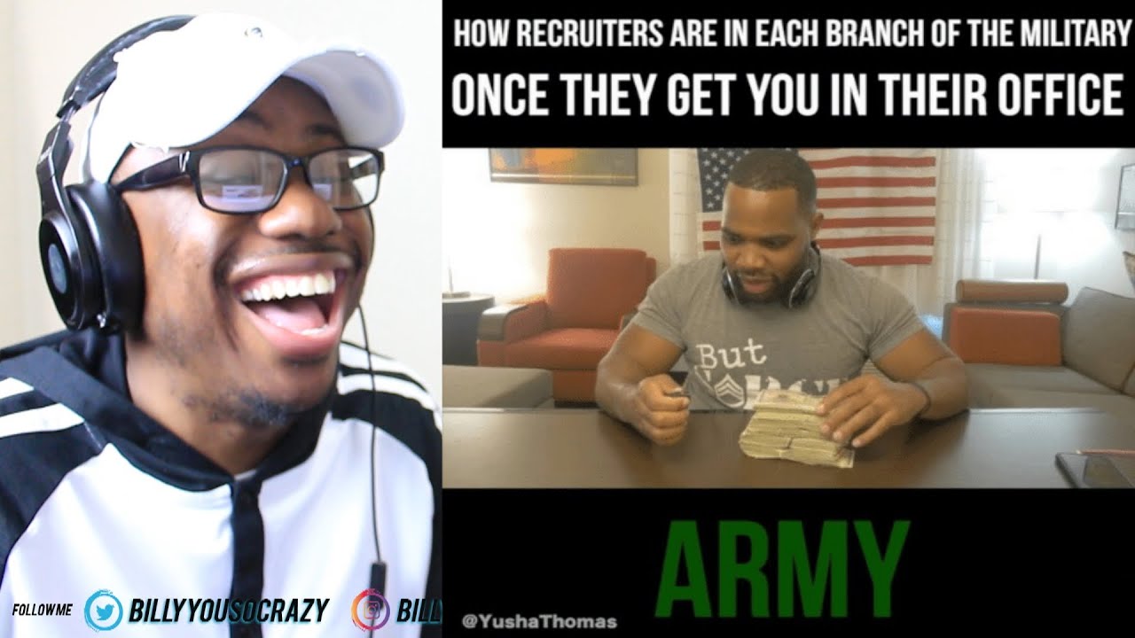 How recruiters are in each branch of the military once they get you in their office REACTION!