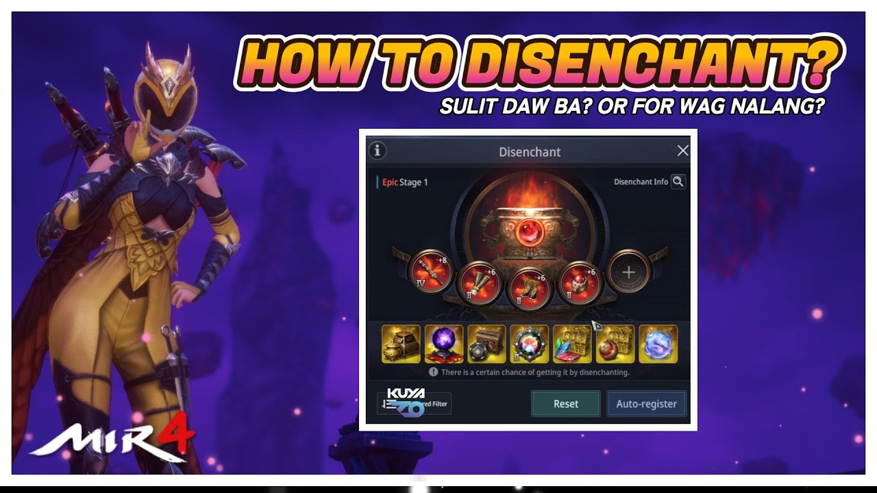 MIR4 Dismantle/Disenchant Full Guide