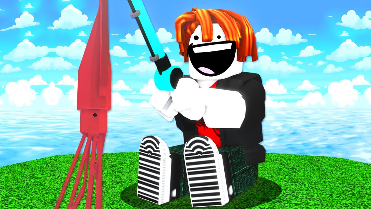 🟨 FISCH PELA PRIMEIRA VEZ COM ROBUX INFINITO ATIVADO 🤑 (Passei 24 Horas no Fisch)