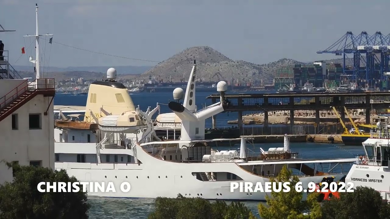 CHRISTINA O departure from Piraeus Port