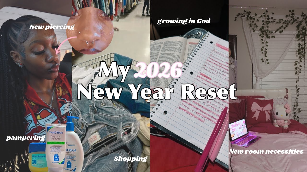 2026 RESET & REBRAND🎀 | vision board/goals, new piercing, shopping, and cleaning…somewhat