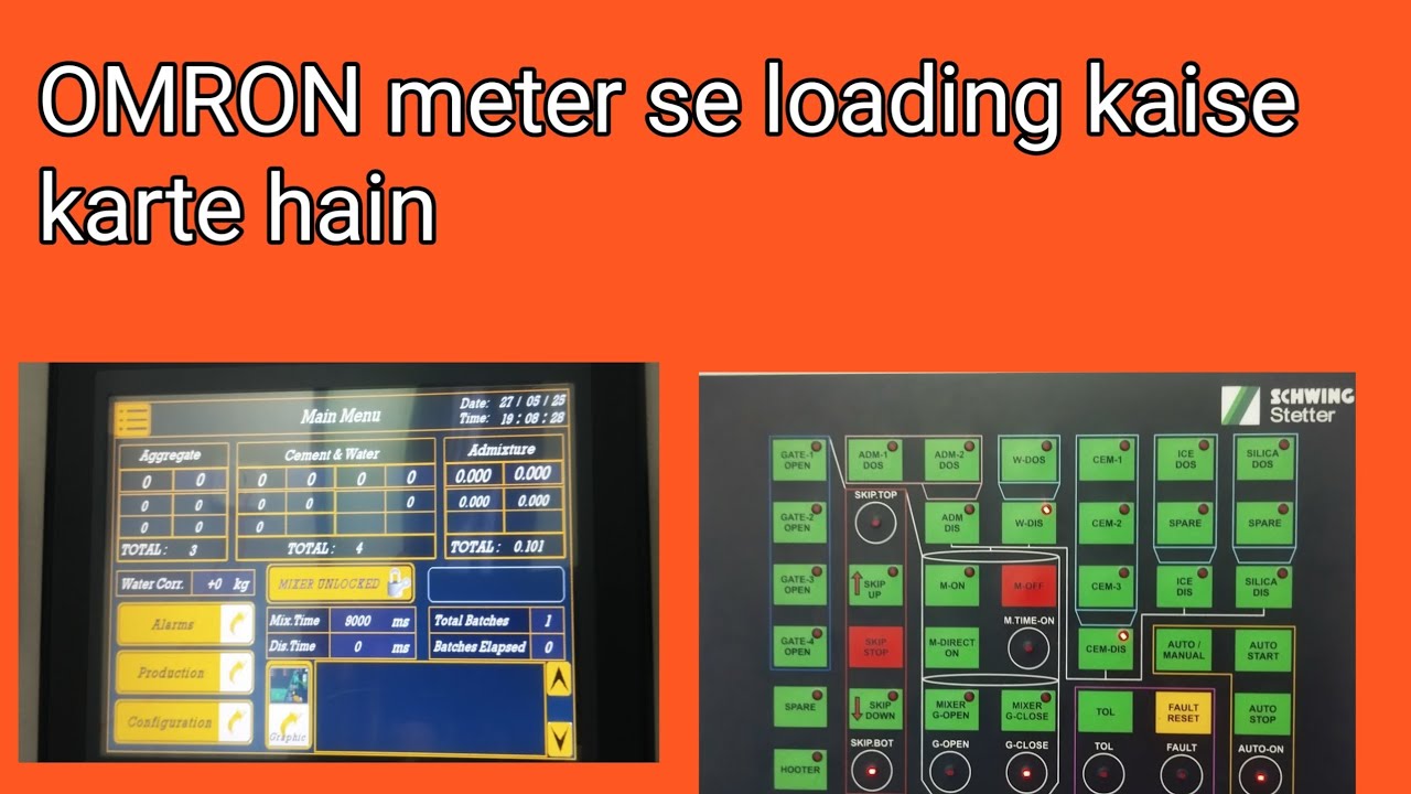 Schwing stetter m30z baching plant me HMI Omron metor se  loading kar sakte hain #youtubevideo