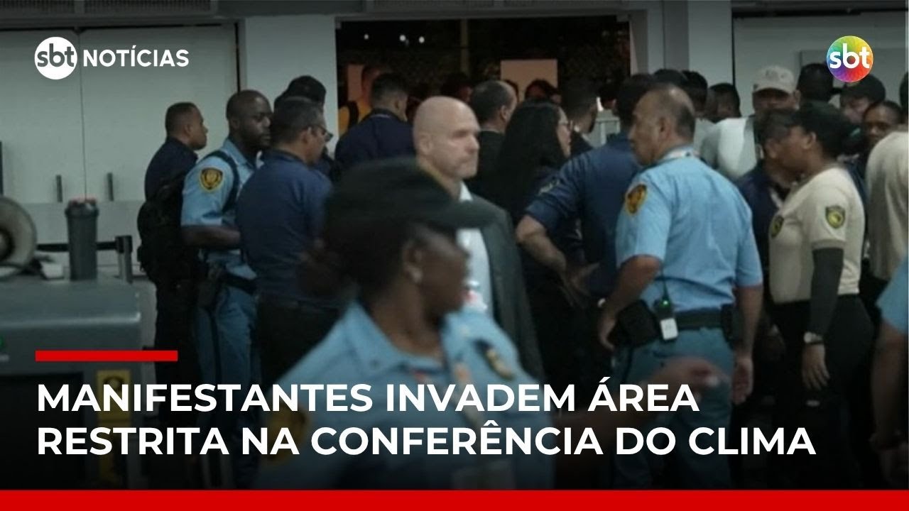 Confus&atilde;o entre ativistas e seguran&ccedil;as deixa um ferido na COP30 | #SBTNot&iacute;cias