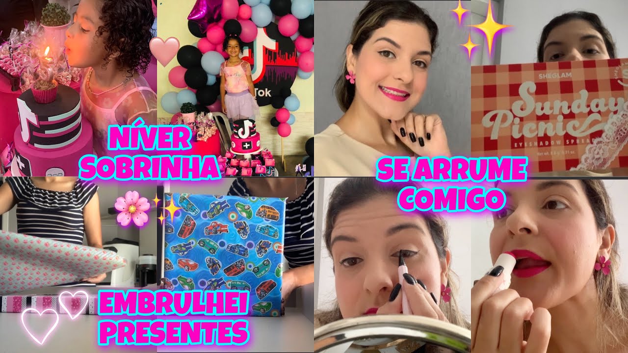 MEUS IRMÃOS, NÍVER DA MINHA SOBRINHA NETA,MINHA FAMÍLIA REUNIDA,EMBRULHEI PRESENTES+SE ARRUME COMIGO