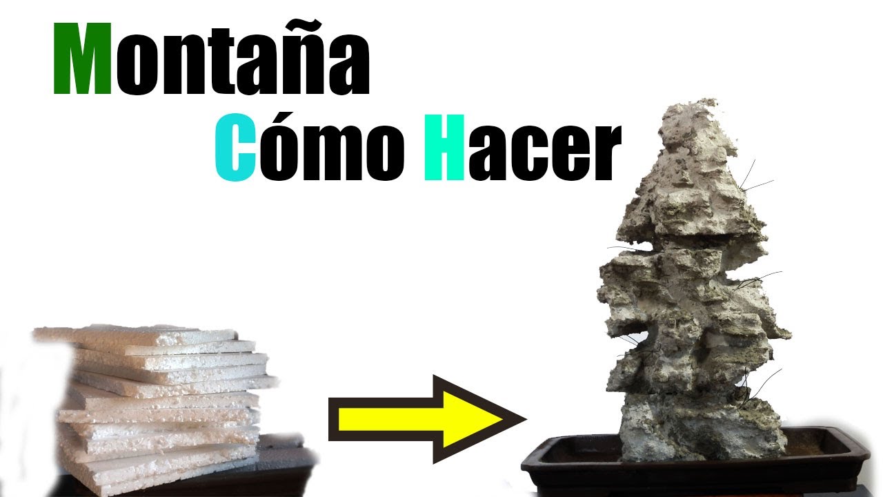 COMO HACER ROCAS FALSAS PARA DECORAR BONSAI PAISAJE