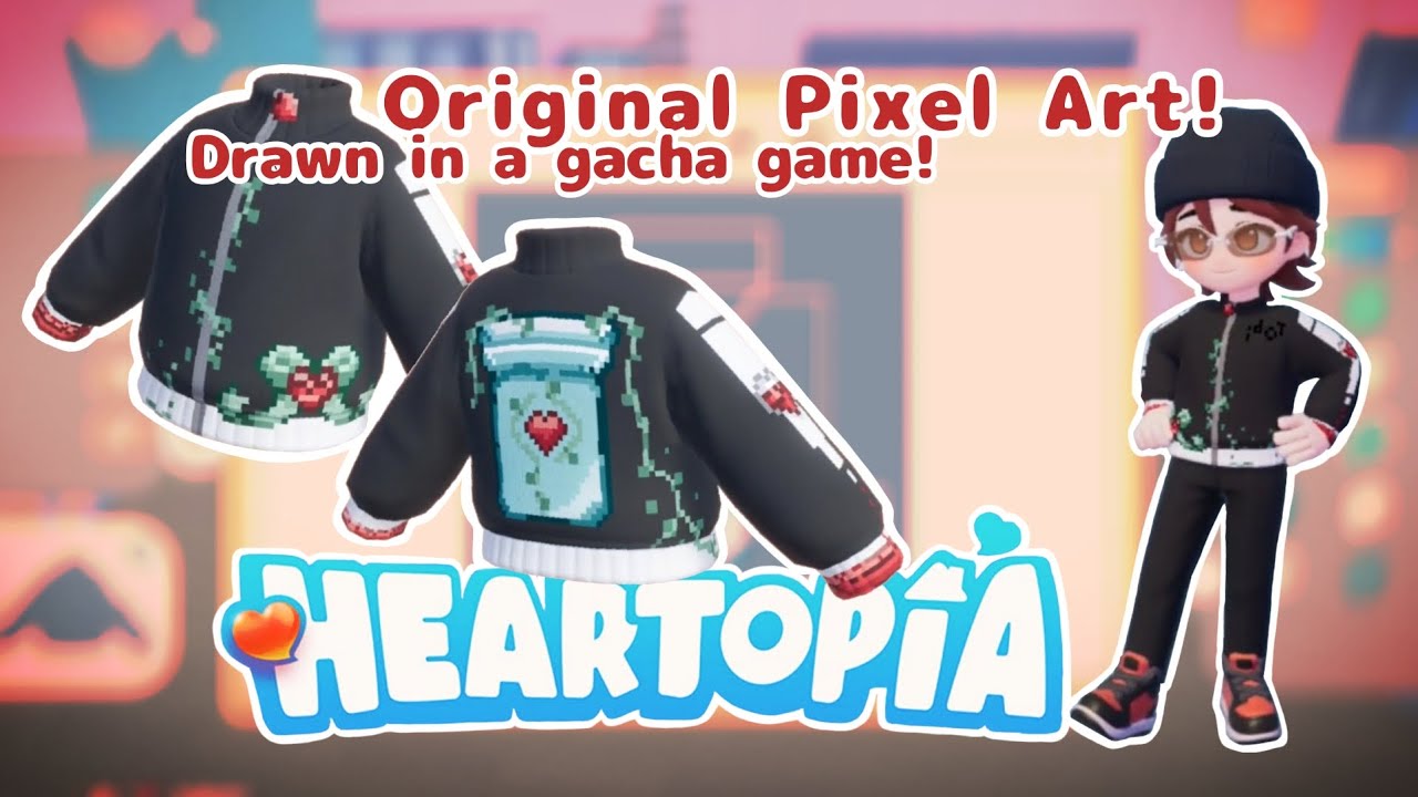 Made a cute oc themed sweater design in #heartopia !