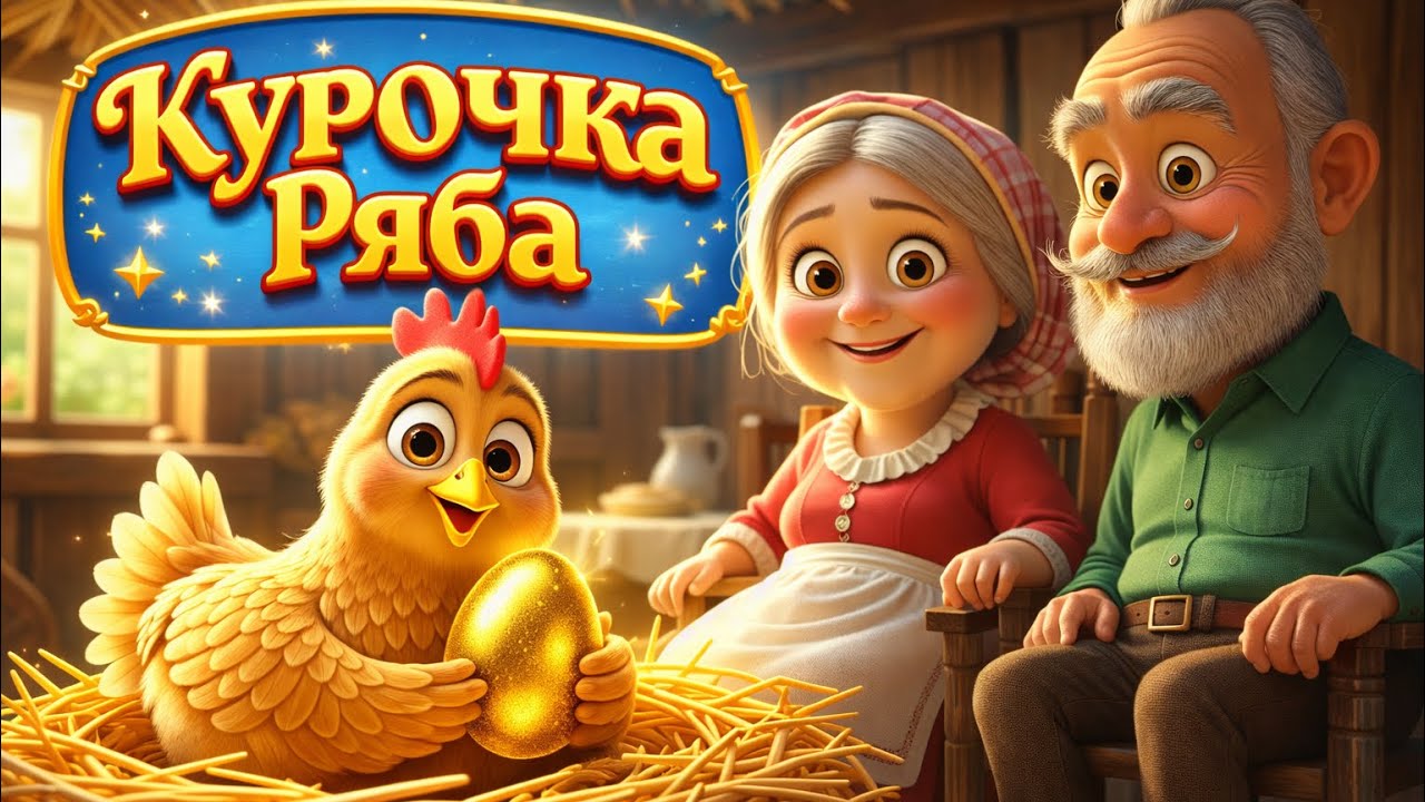 Курочка Ряба — русская народная сказка | Мультфильм для малышей| Детская сказка на ночь 