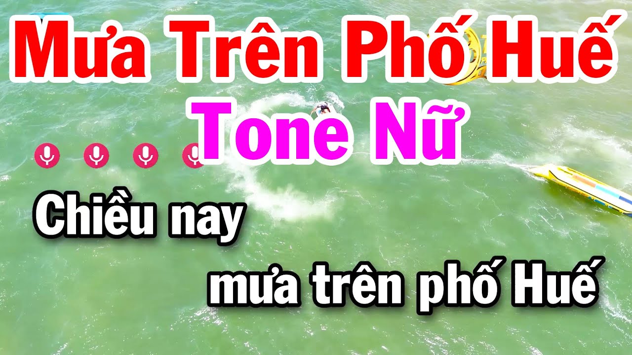 Karaoke Mưa Trên Phố Huế Tone Nữ ( Fa Trưởng ) Nhạc Sống Tuấn Cò Dễ Hát