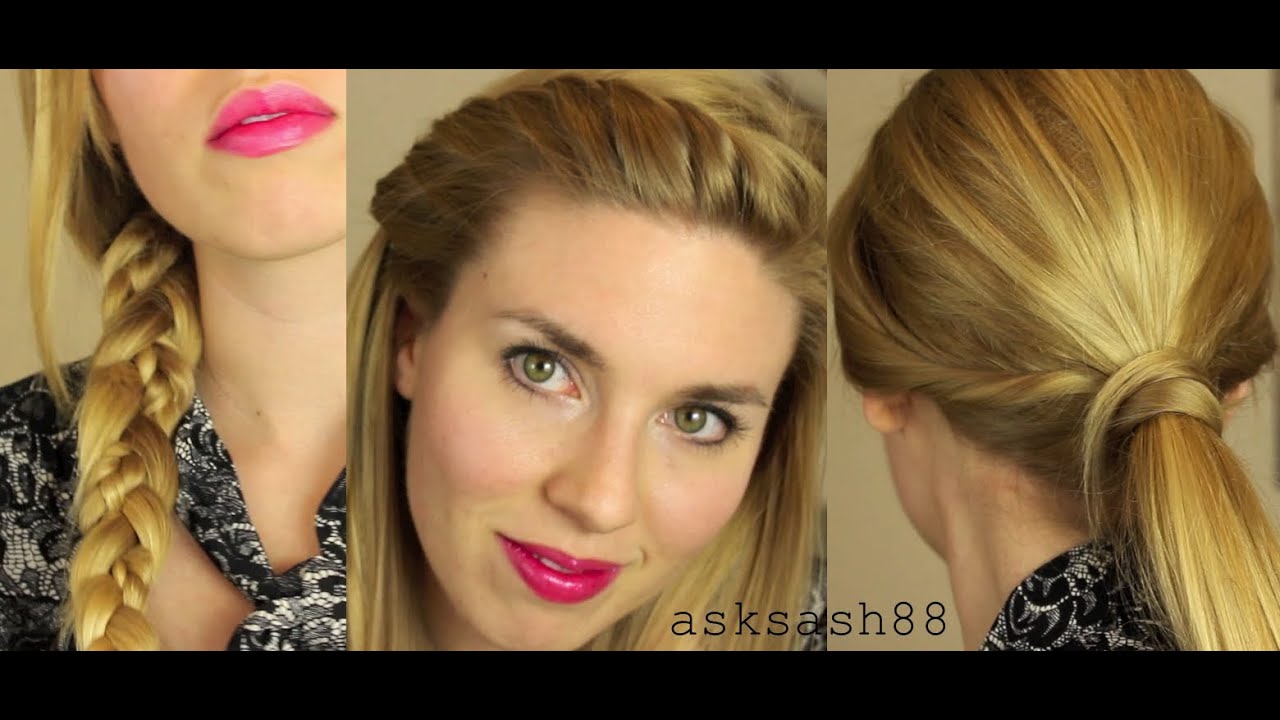 5 Easy, Quick Everyday Hairstyles for Long Hair & Medium Hair GIVEAWAY
