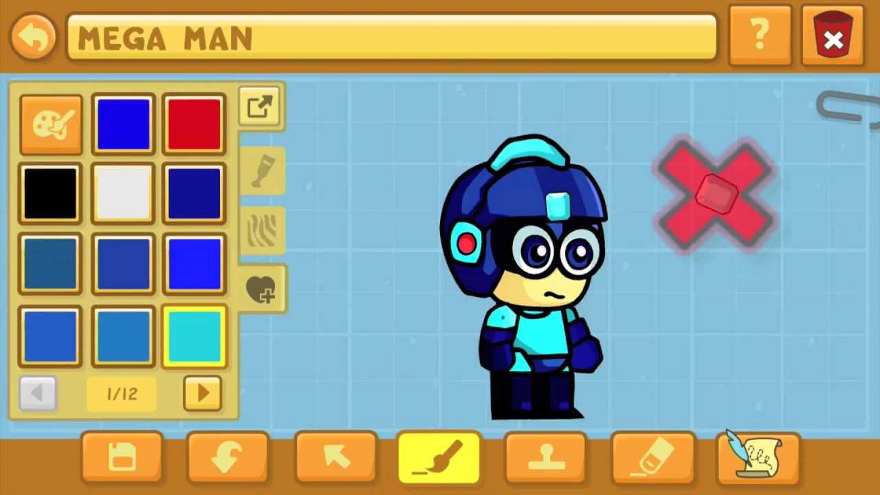 Scribblenauts Unlimited Wii U 32 Making Mega Man in Object Editor