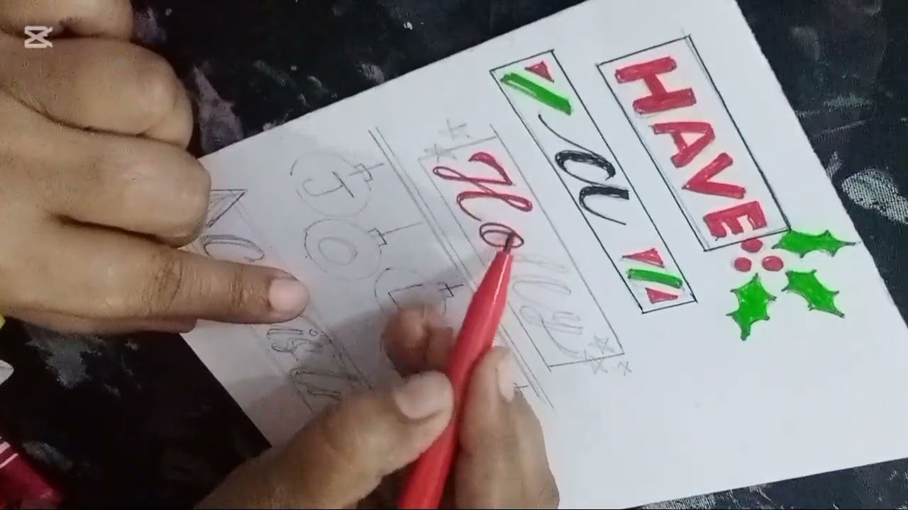 Christmas card drawing/Christmas Border Designs/Project Work Designs/Assignment front page design