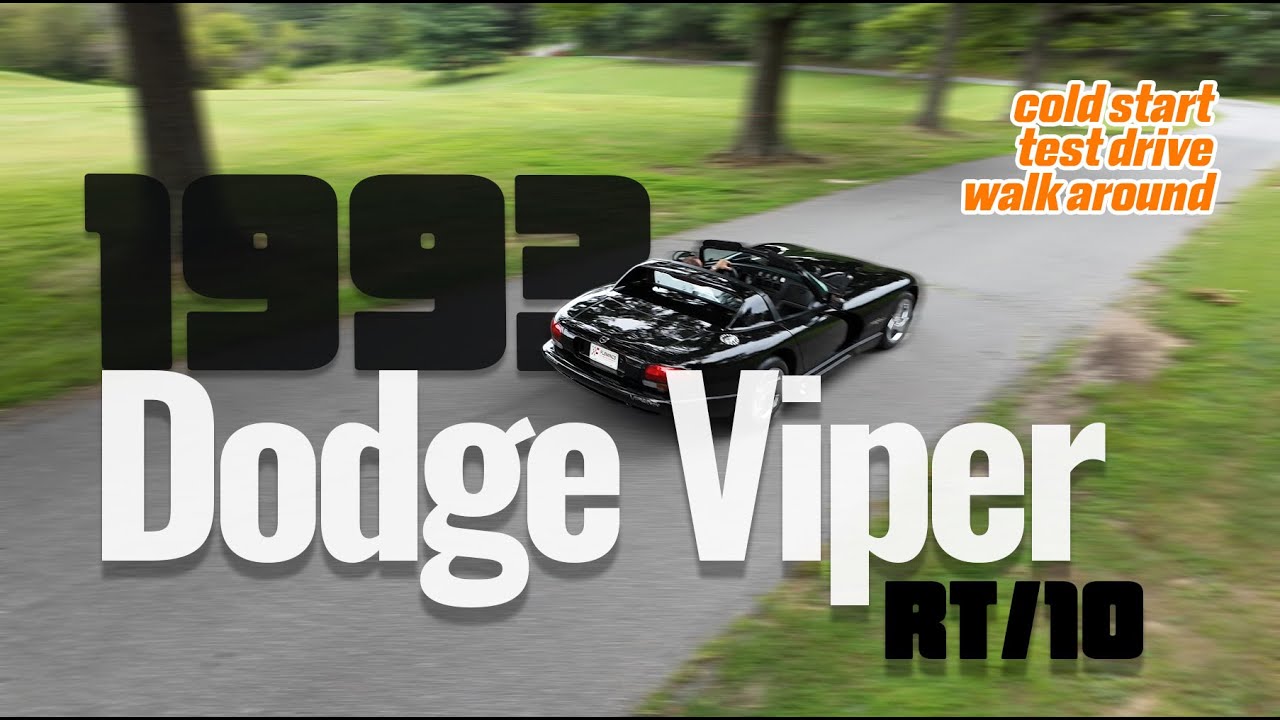 1993 Dodge Viper RT/10 Roadster | 1st Gen, 400HP V10, 6-Speed, Black on Gray Collector Icon!