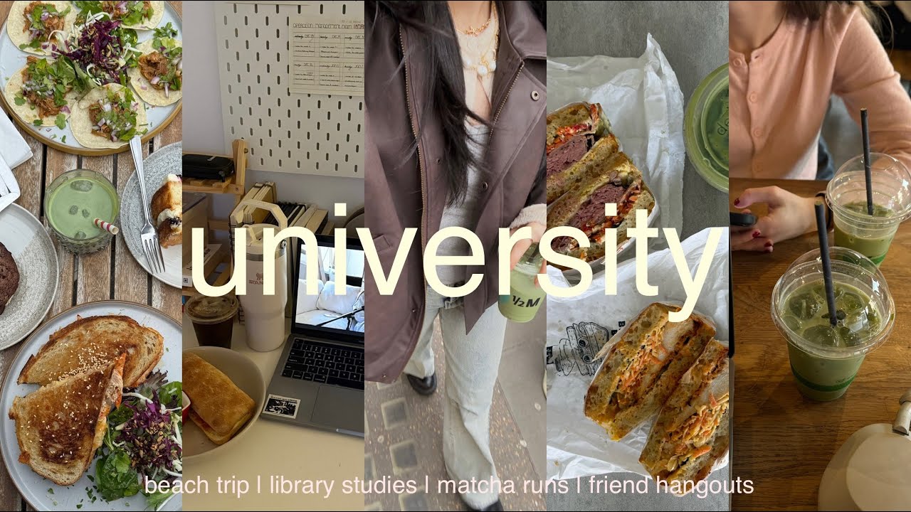 last week of uni as a second year marketing student 🎧🍵💻 | classes, beaches, matchas & friends