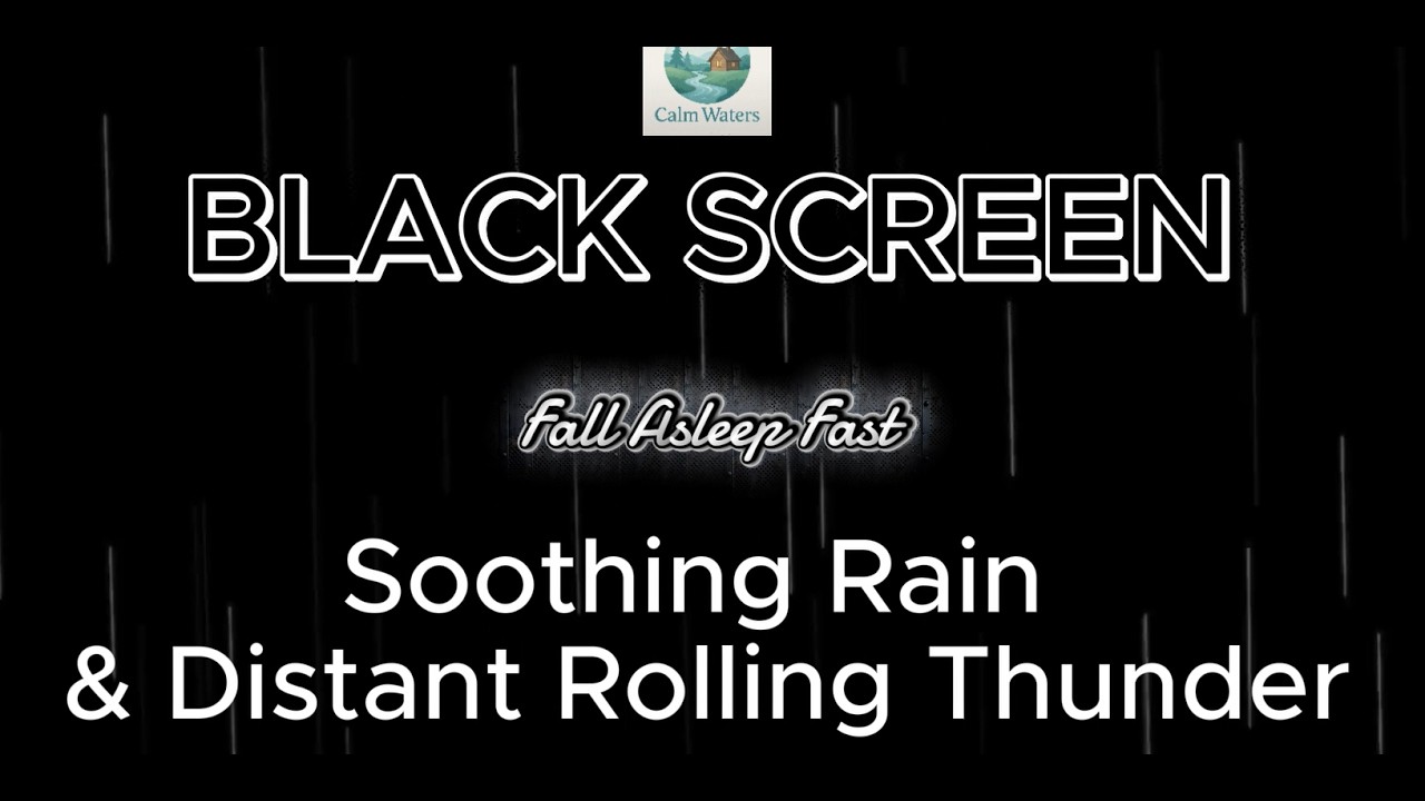 🔴Relaxing Rain & Distant Thunder | Nature's Melatonin for Deep Sleep| 9 Hours Black Screen💤⛈️