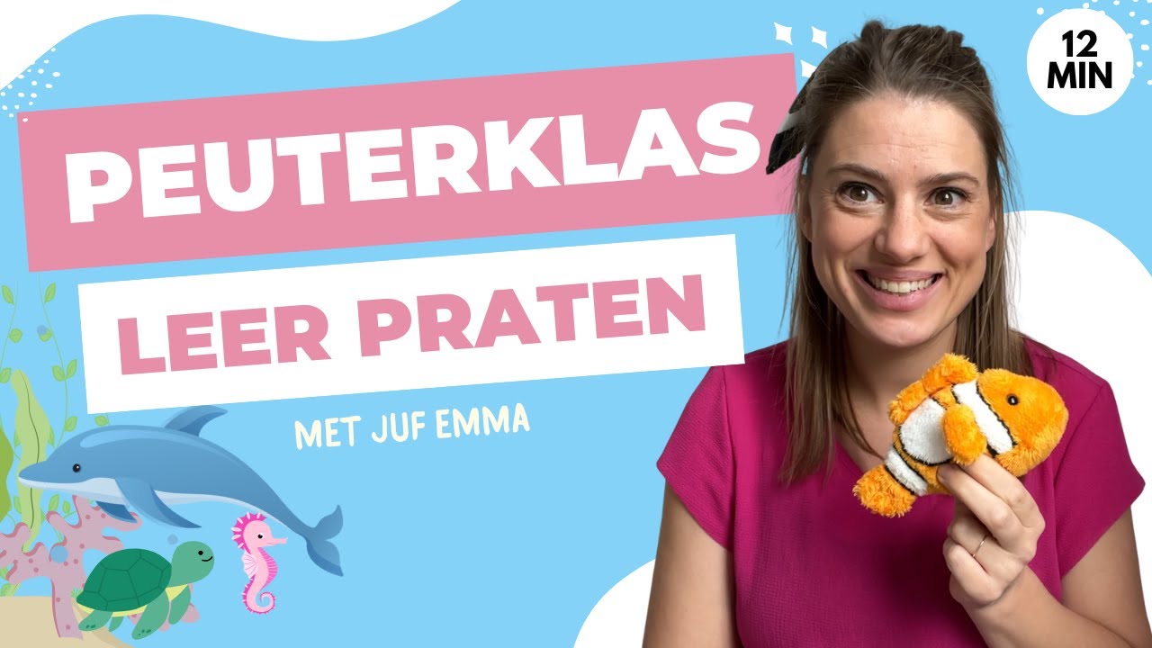Leer praten met Juf Emma | Oceaandieren, kleuren en Vlaamse kinderliedjes voor peuters