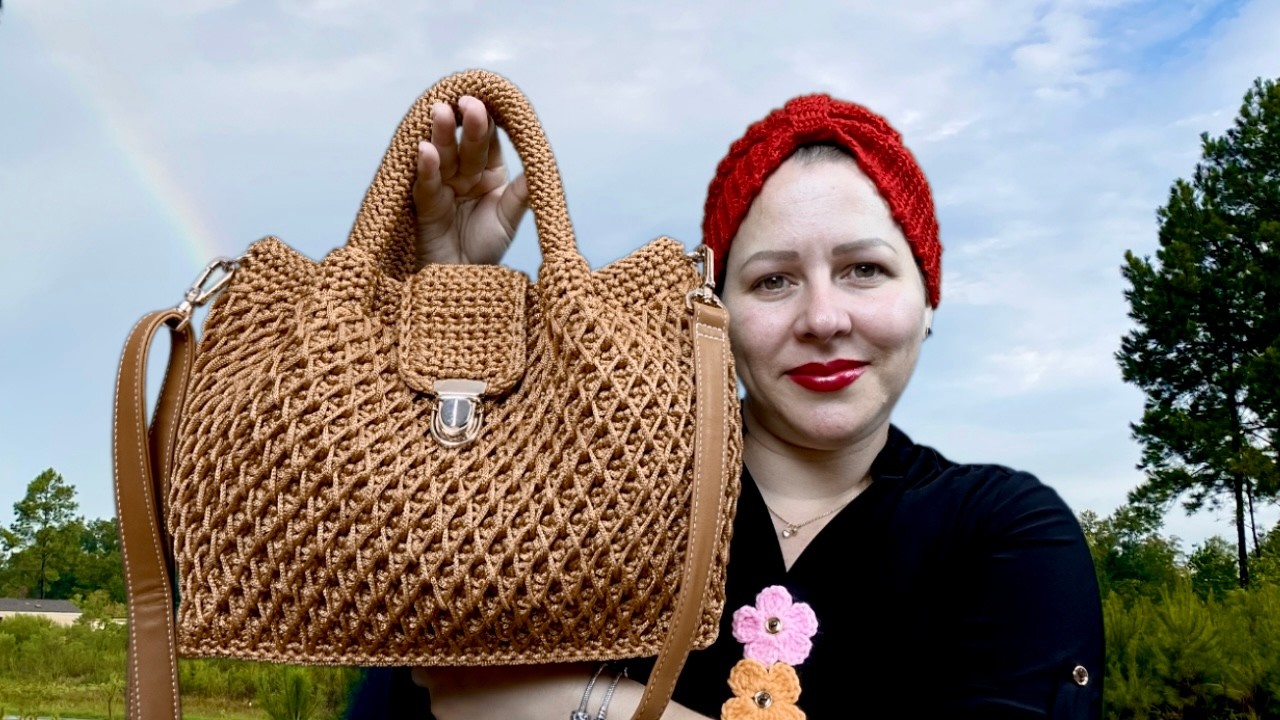 ➡️ BOLSO a CROCHET Moderno y Elegante | Tutorial Paso a Paso Súper FÁCIL (TENDENCIA 2025)