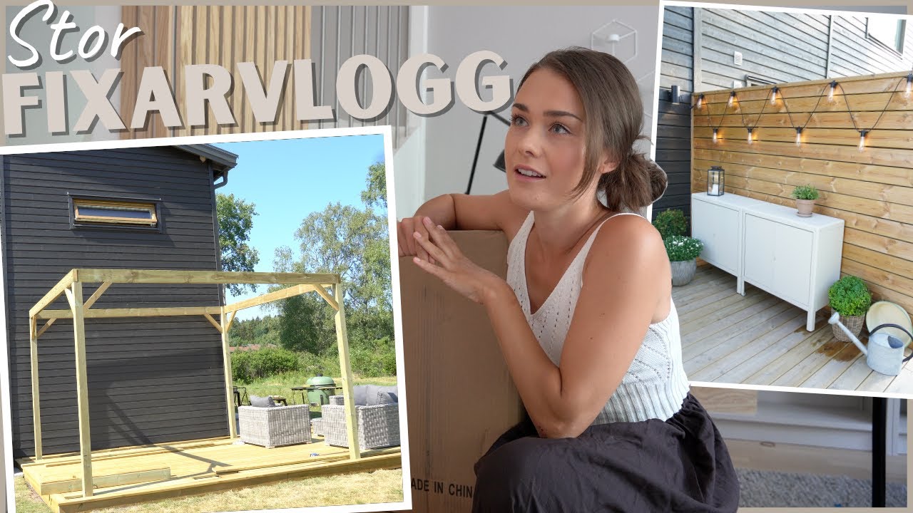 BYGGER PERGOLA, INREDER ALTANEN & ORGANISERAR KONTORET | Vlogg